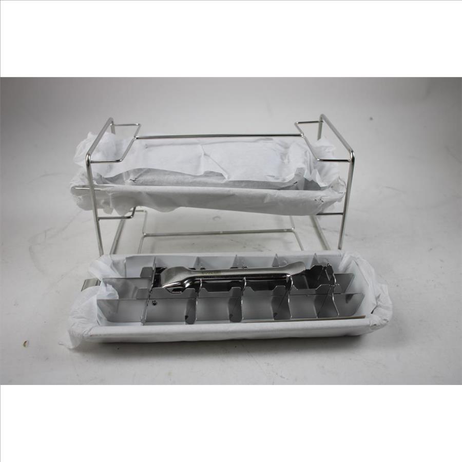 Ecozoi Stainless Steel Ice Cube Trays, 2 Pack With Stainless Steel