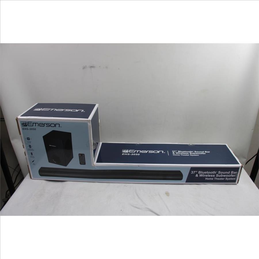 Emerson 37" Blutooth Sound Bar & Wireless Subwoofer Home Theater System