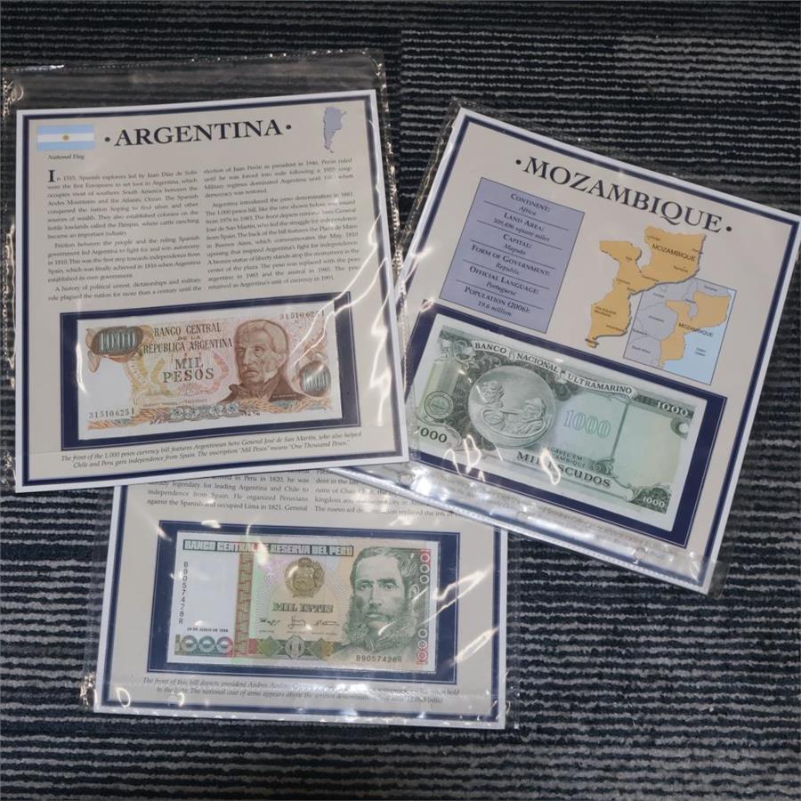 Foreign Currency, 3 Pieces