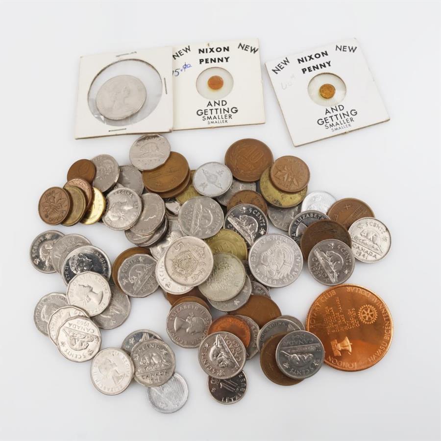 Foreign Currency And Tokens, 70+ Pieces