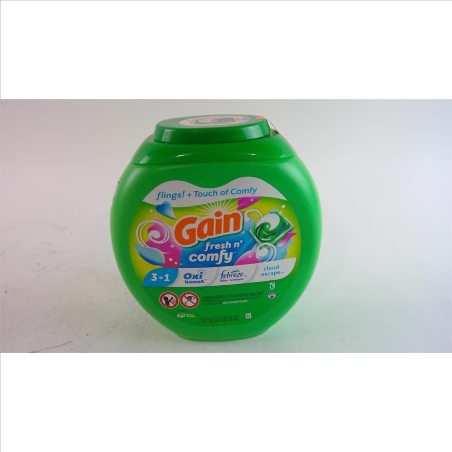 Gain Detergent Pods, 76 Pieces Property Room