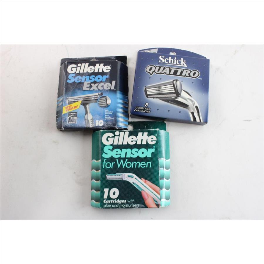 Gillette & Schick Blade Replacements, 3 Pieces Property Room