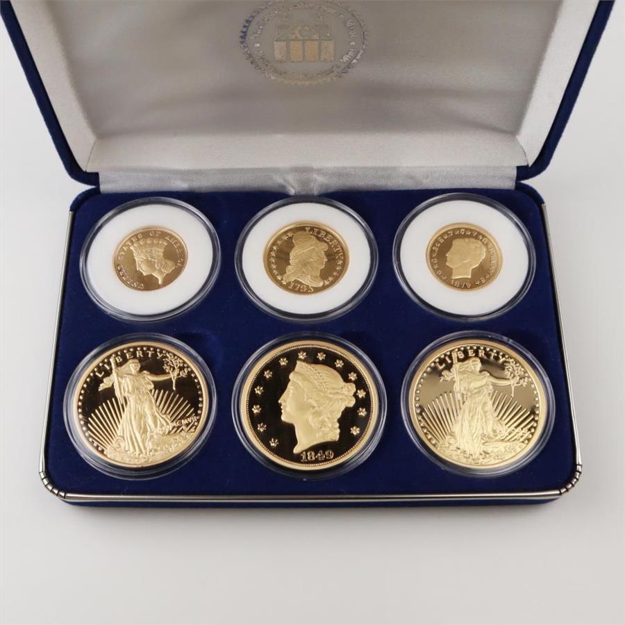 Gold Plated Replica American's Rare Tribute Proof Collect With COA Property Room