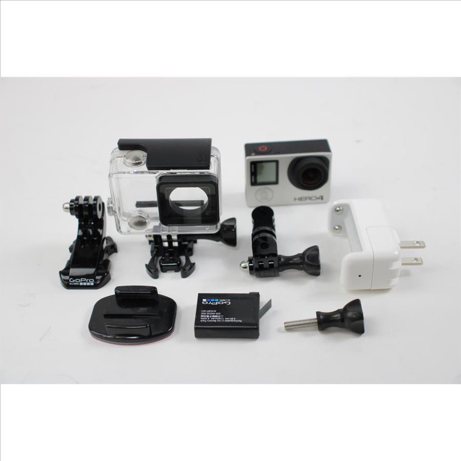 GoPro Hero 4 Action Camera And Battery Charger, 3 Pieces Property Room