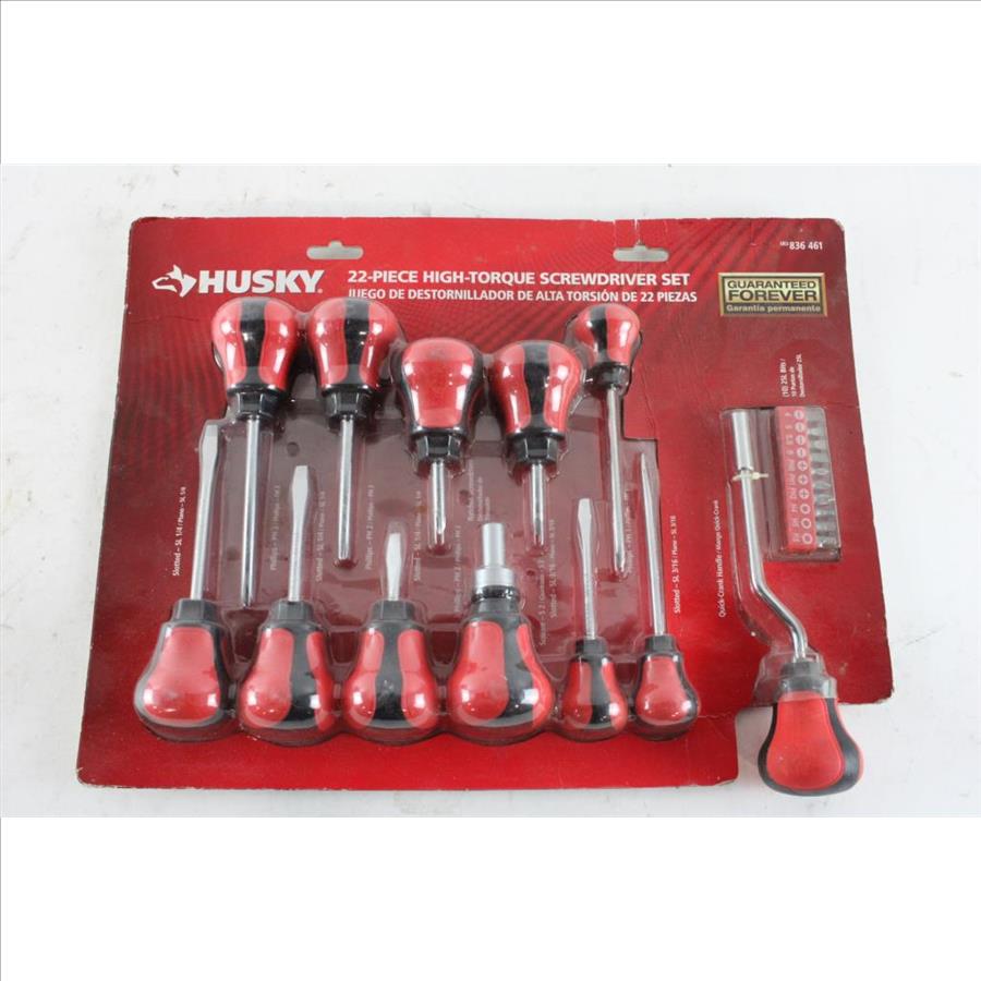 Husky 22 Piece HighTorque Screwdriver Set Property Room