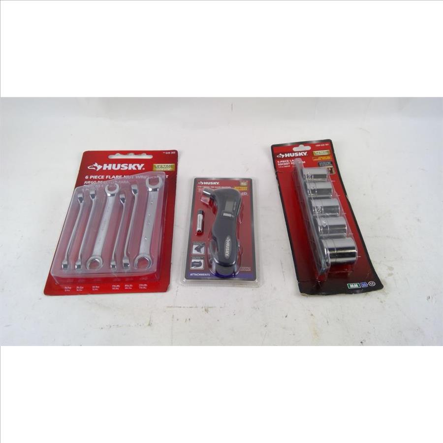 Husky 5 In 1 Digital Tire Gauge Multi Tool And More 3 Pieces