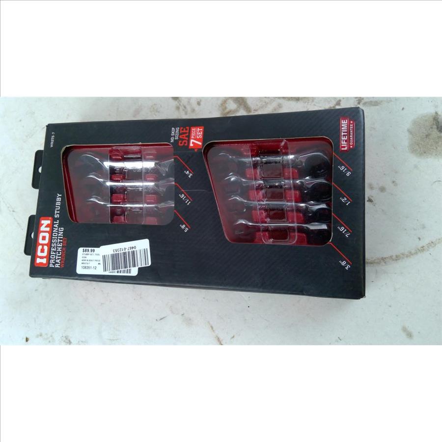 Icon Professional Stubby Ratcheting Wrench Set | Property Room