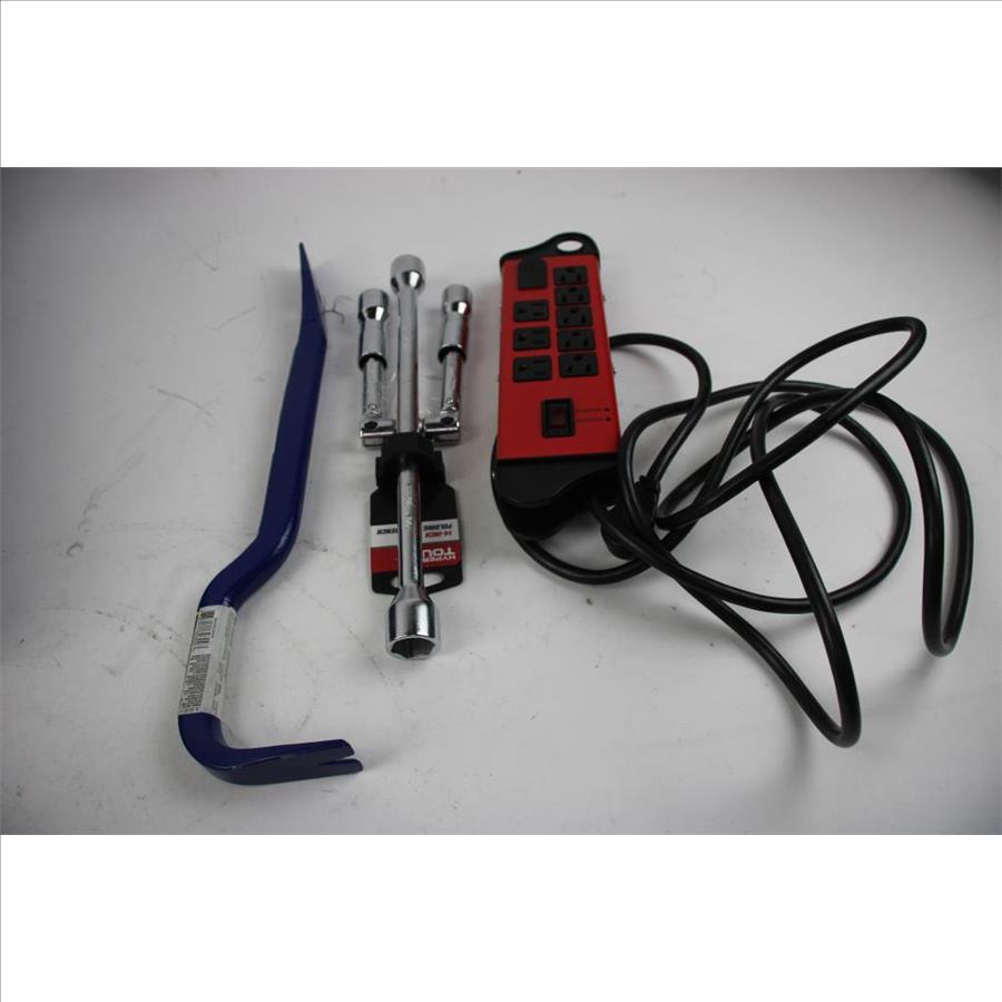 Irwin 18" Wrecking Bar, Hyper Tough 14 Inch Folding Lug Wrench, And