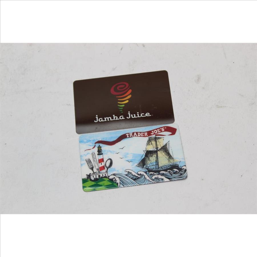 Jamba Juice And Trader Joe's Gift Cards, 2 Pieces Property Room