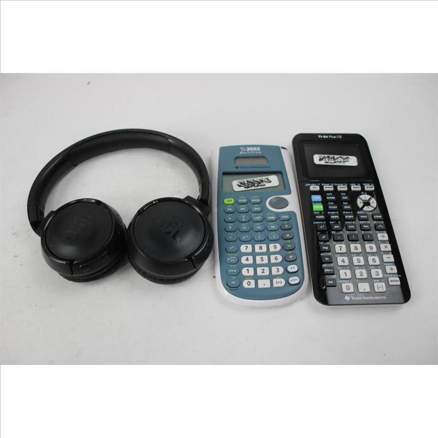 JVC Everio Camcorder, JBL Headphones, TI-30XS, TI-84 Calculators, And More, 6 Pieces