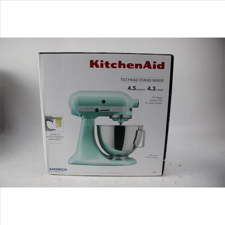 Kitchen AId Tilt-Head Stand Mixer, Ice Blue, KSM96IC | Property Room