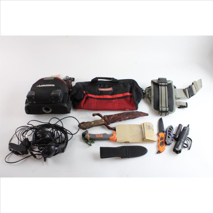Knives, Tool Belts, And More, 4+ Pieces Property Room