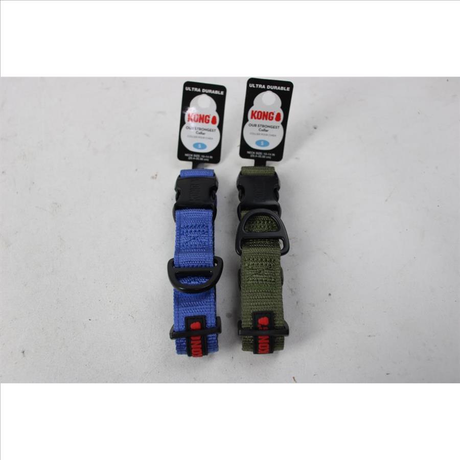 Kong Ultra Durable Small Collars, Blue, Green, 2 Pieces