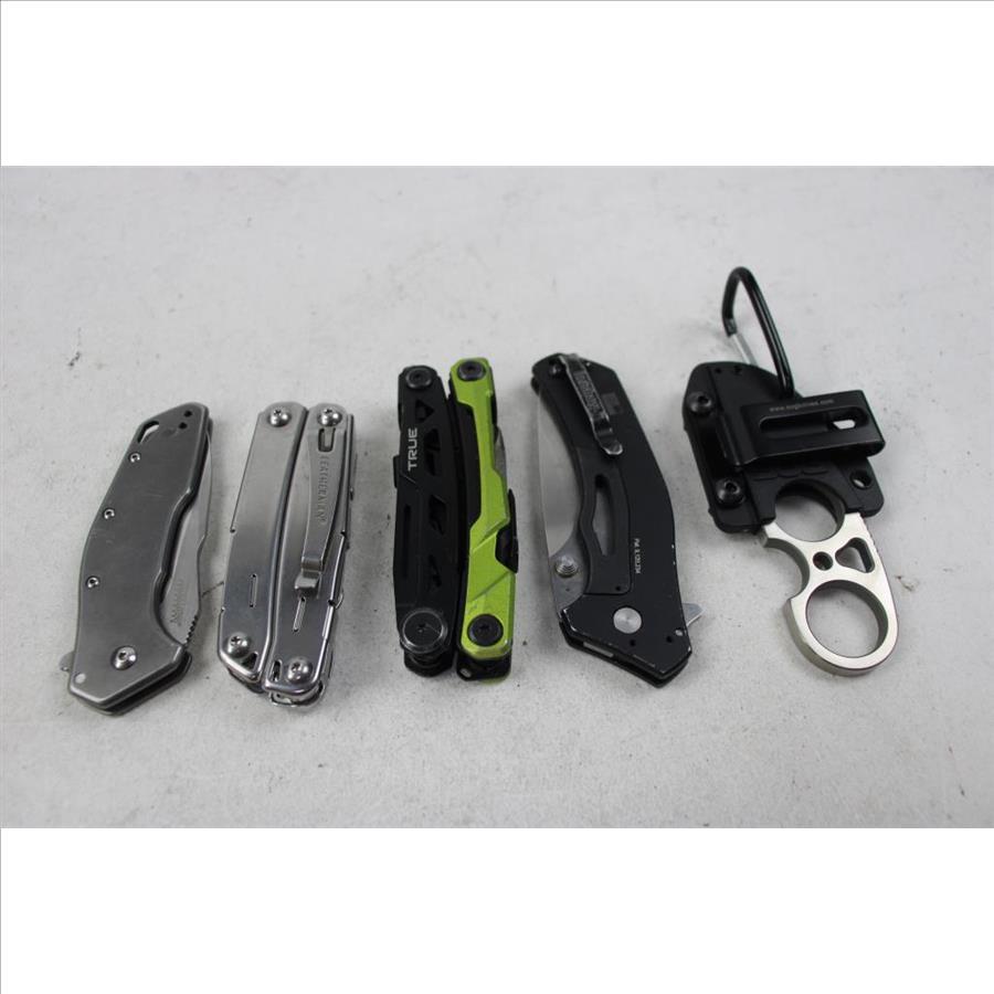 Leatherman And Other Knives, 5 Pieces