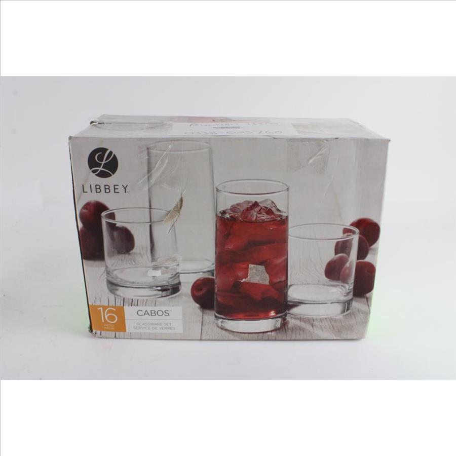 Libbey Cabos 16Piece Glassware Set Property Room