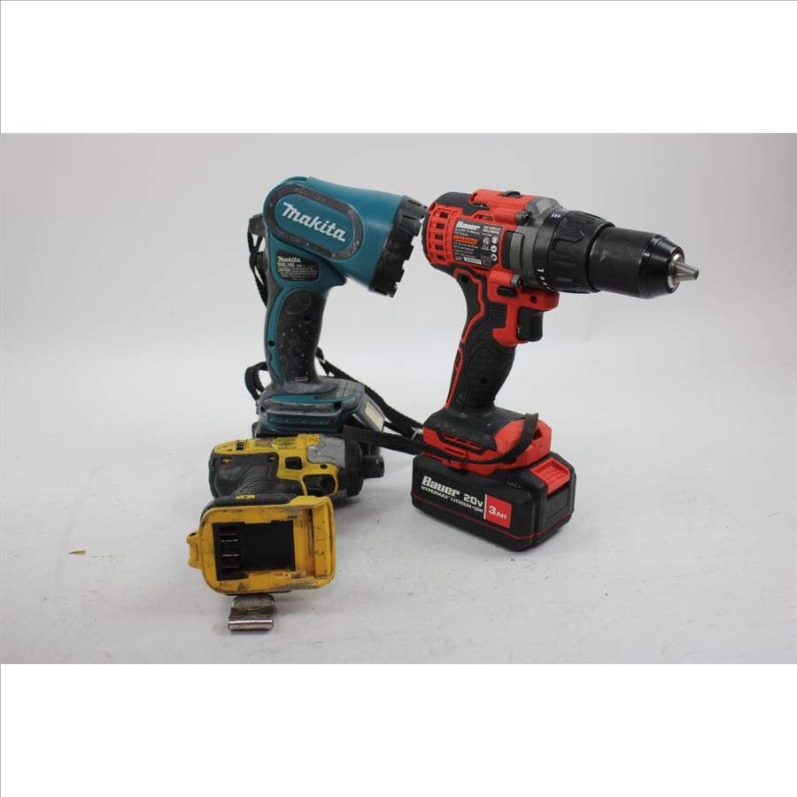Makita Flashlight, Dewalt Impact Driver, Bauer Drill/Driver And More, 6 Pieces