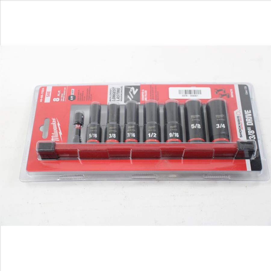 Milwaukee 3/8" Drive Impact Socket Set Property Room