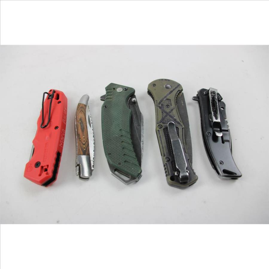 Milwaukee, Benchmade, Klein Tools And More Knives, 7 Pieces With Range Maxx Gun Holster