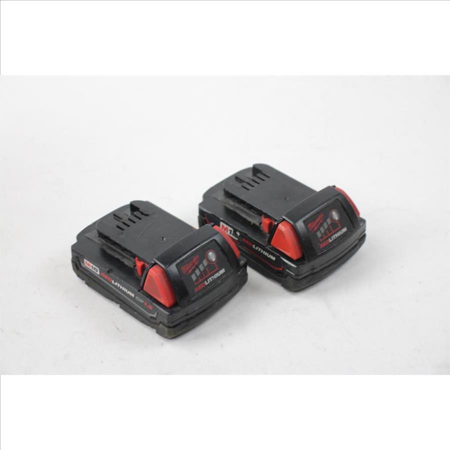 Milwaukee M18 Red Lithium Battery And Milwaukee 1.5AH Battery Pack