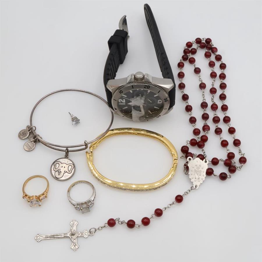Mixed Jewelry And Fossil Watch, 5+ Pieces