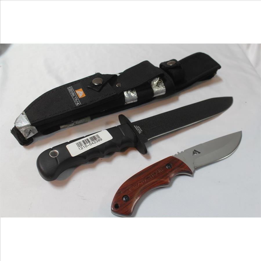 Mtech And Ozark Trail Fixed Blade Knives With Sheaths, 2 Pieces