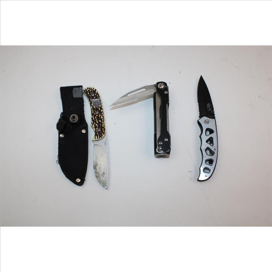 Nebo Pal+ Knife/power Bank/flashlight & More Assorted Knives; 3 Pieces