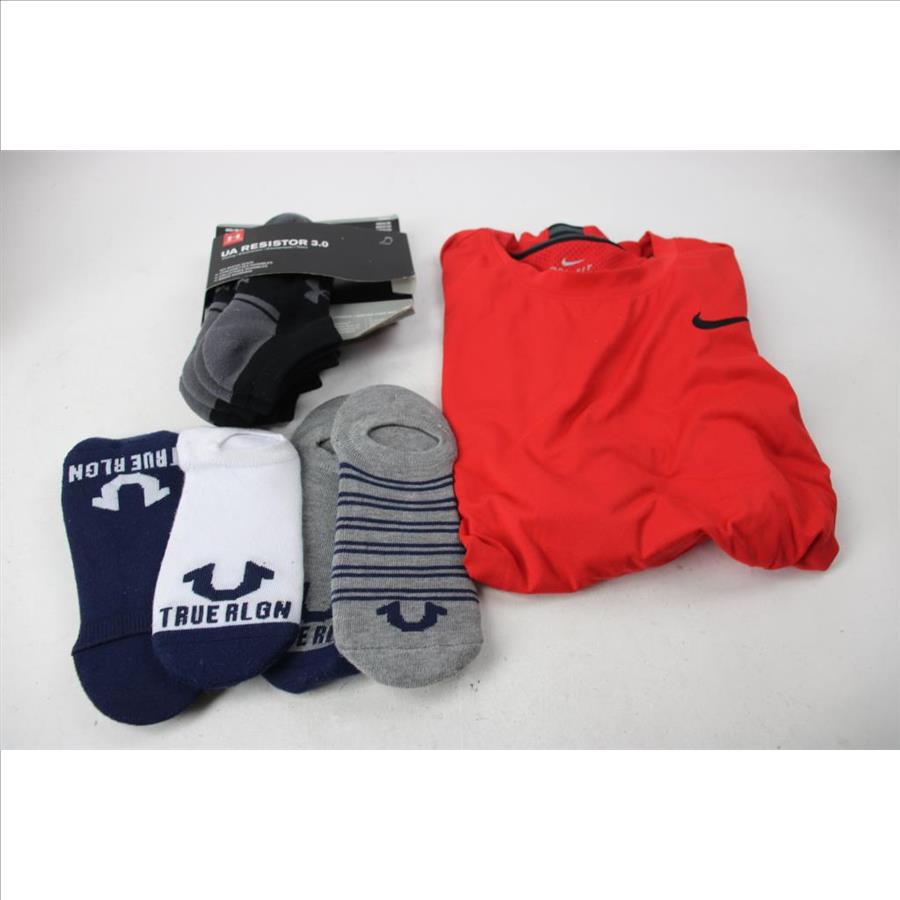 Nike Dri-Fit XL Shirt, Chicago Bulls Hat, Kirkland Athletic Socks, And More, 4 Pieces