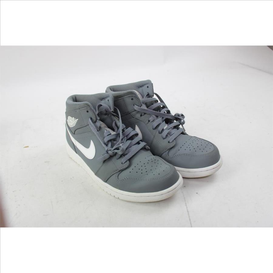 Nike Men's Air Jordan 1 Mid Cool Grey, Size 9.5 With Air Jordan True OG Hat