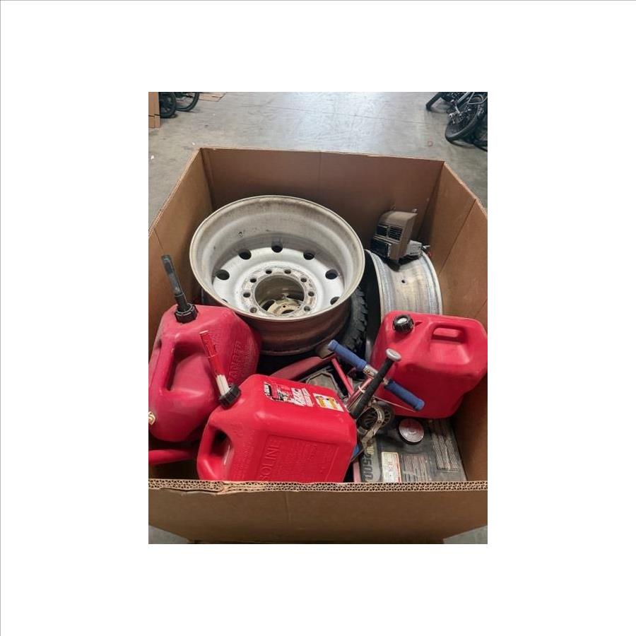 Pallet With Generator, Wheels, And More