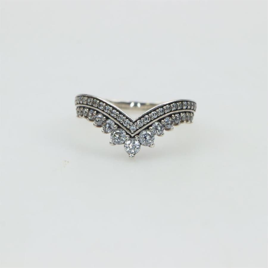 Pandora Princess Silver Clear Stone Wishbone Ring | Property Room