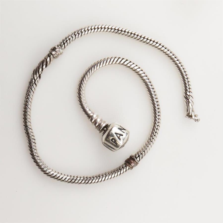 Pandora Sterling Silver Moments Barrel Clasp Bracelet Property Room