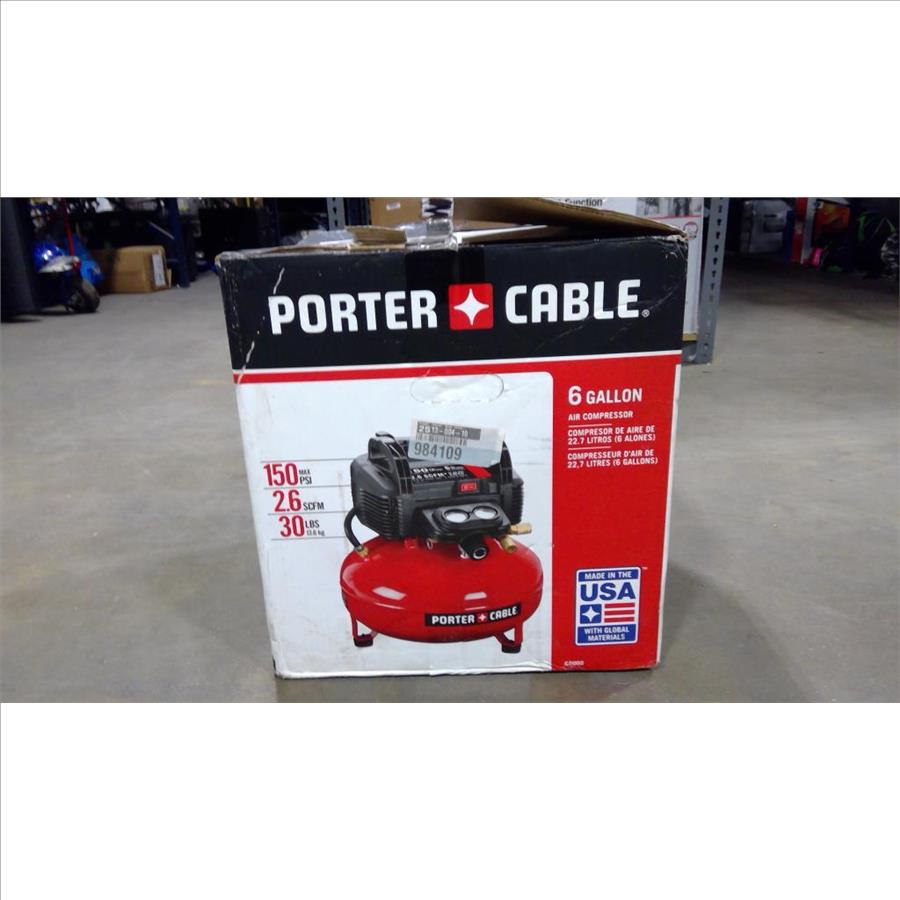 Porter Cable 6 Gallon Air Compressor Property Room
