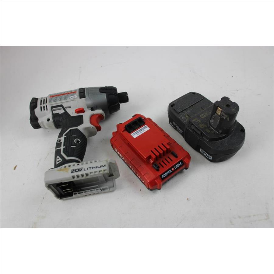 Porter Cable Impact Driver, Chief 3/8" Air Drill, Central Pneumatic Impact Hammer, 3 Pieces