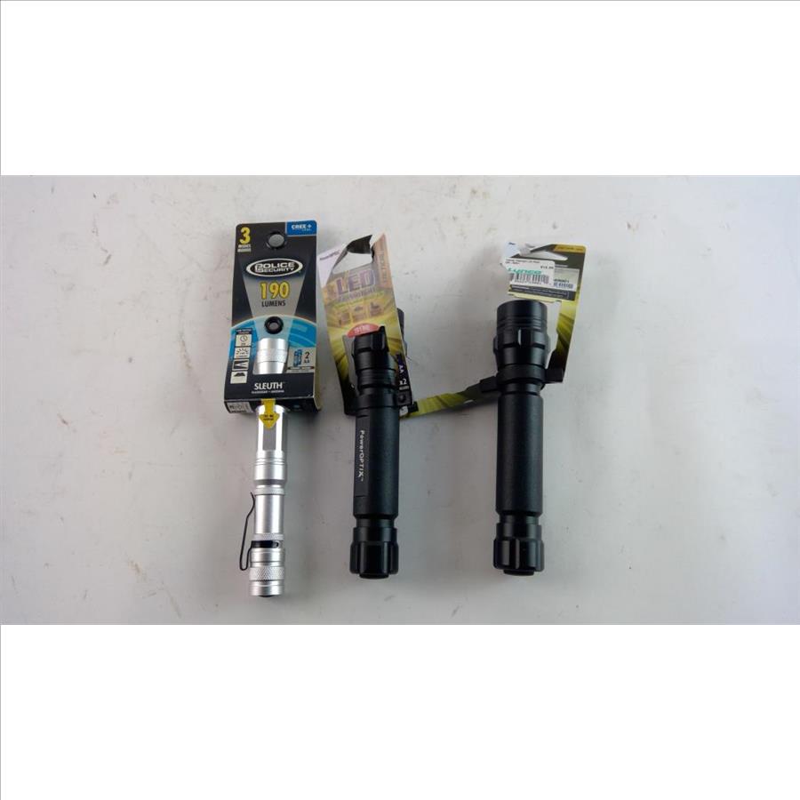 PowerOptix & Cree Flashlights, 3 Pieces Property Room