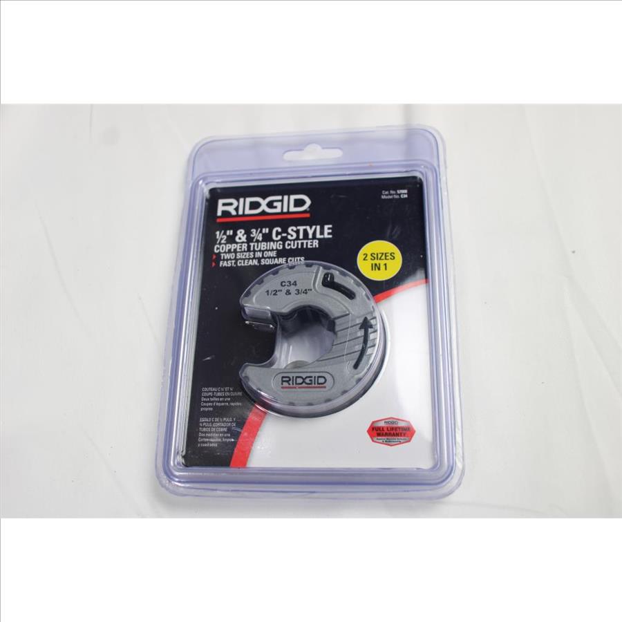Ridgid 1/2" & 3/4" CStyle Copper Tubing Cutter Property Room