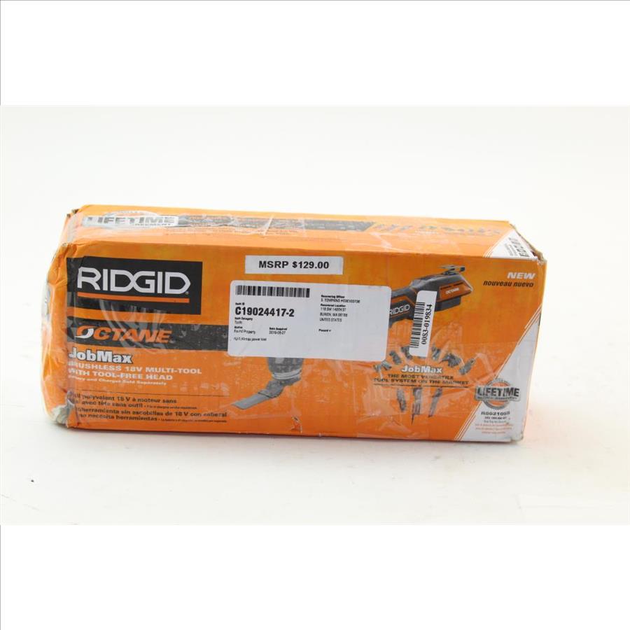 Rigid Octane Jobmax Brushless 18v Multitool With Toolfree Head Property Room