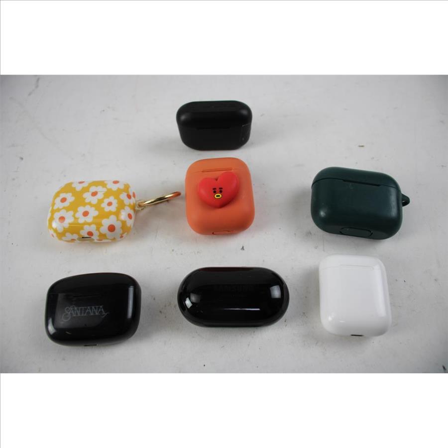 Samsung, JLAB, And More Earbud Case Bulk Lot, 7 Pieces Property Room