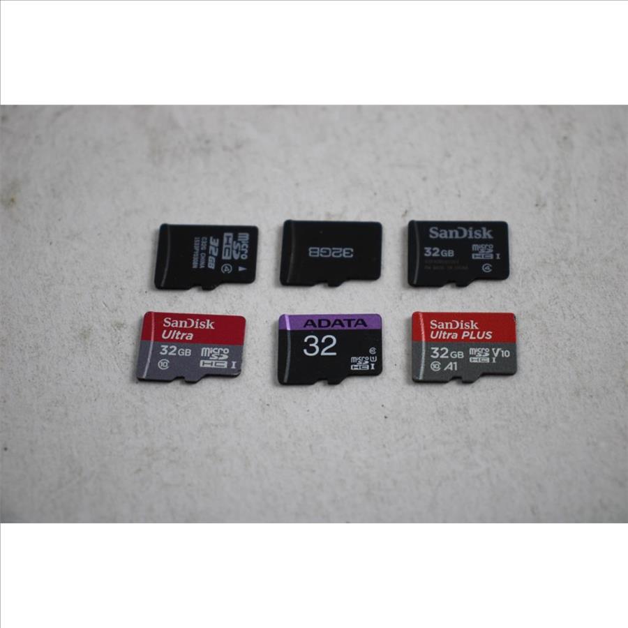 San Disk 32 Gb Sd Cards, Adata 32 Gb Card, And More, 6+ Pieces Property Room