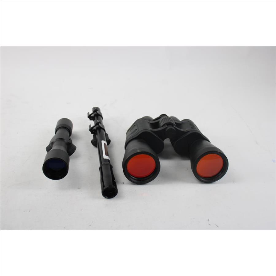 Scopes And Binoculars Lot, 3 Pieces Property Room