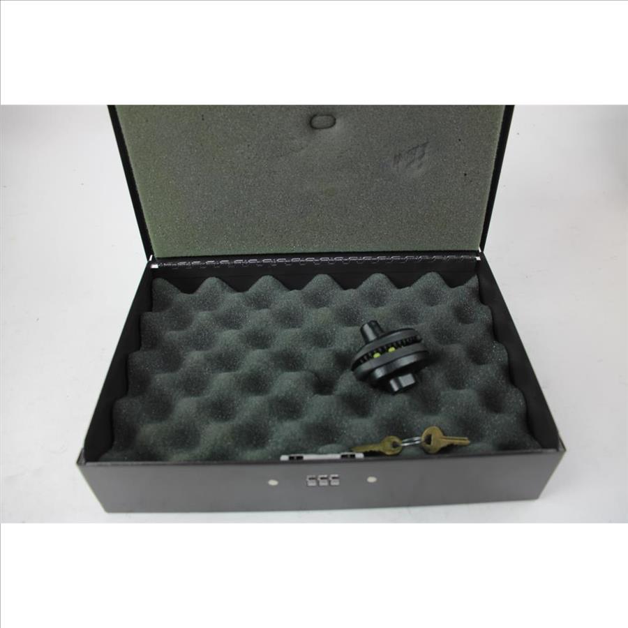 Small Black Cases, Metal Lockbox And Solofish SL-1091 Tactical Laser/Flashlight, 4 Pieces