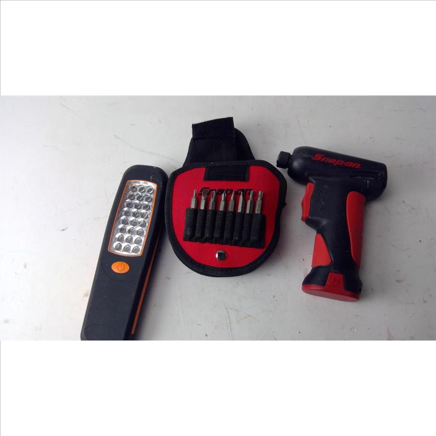 Snapon Screwdriver Drill And Portable Worklight, 2 Pieces Property Room