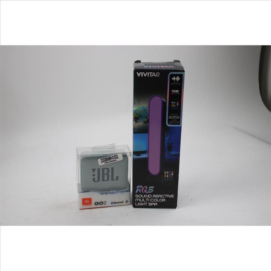 Sound Reactive MultiColor Light Bar, JBL Go2 Bluetooth Speaker, And More, 3 Pieces