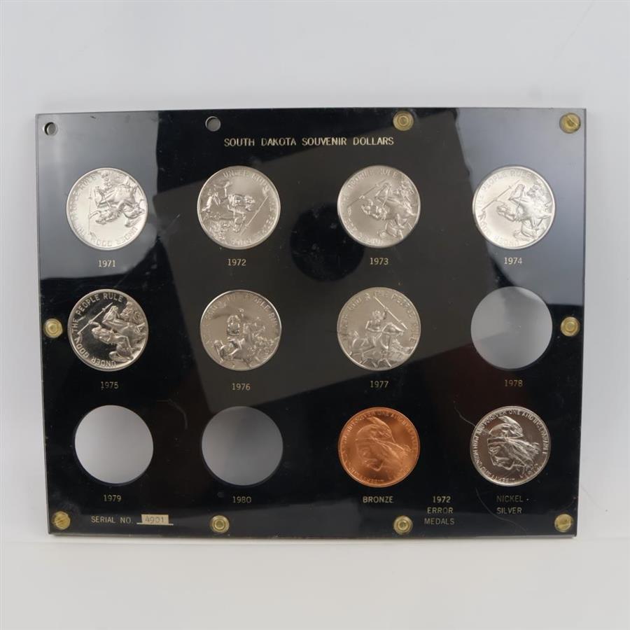 South Dakota Souvenir Dollars; 9 Pieces