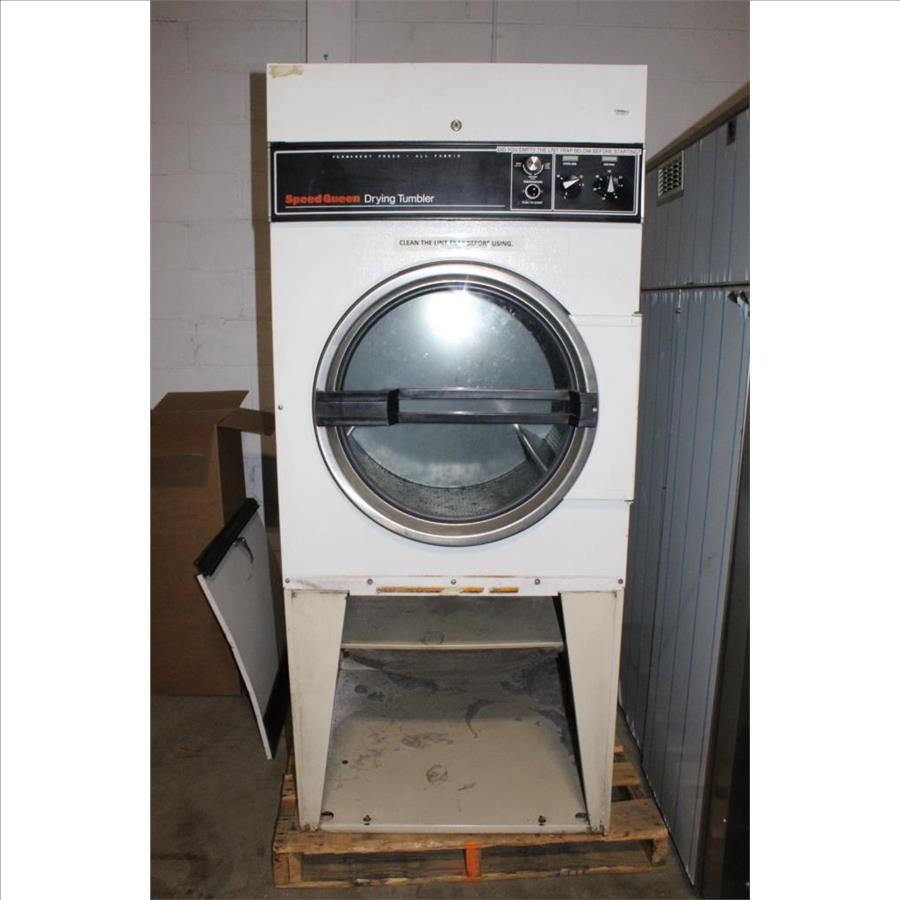 Speed Queen Commercial Dryer On Metal Stand Property Room