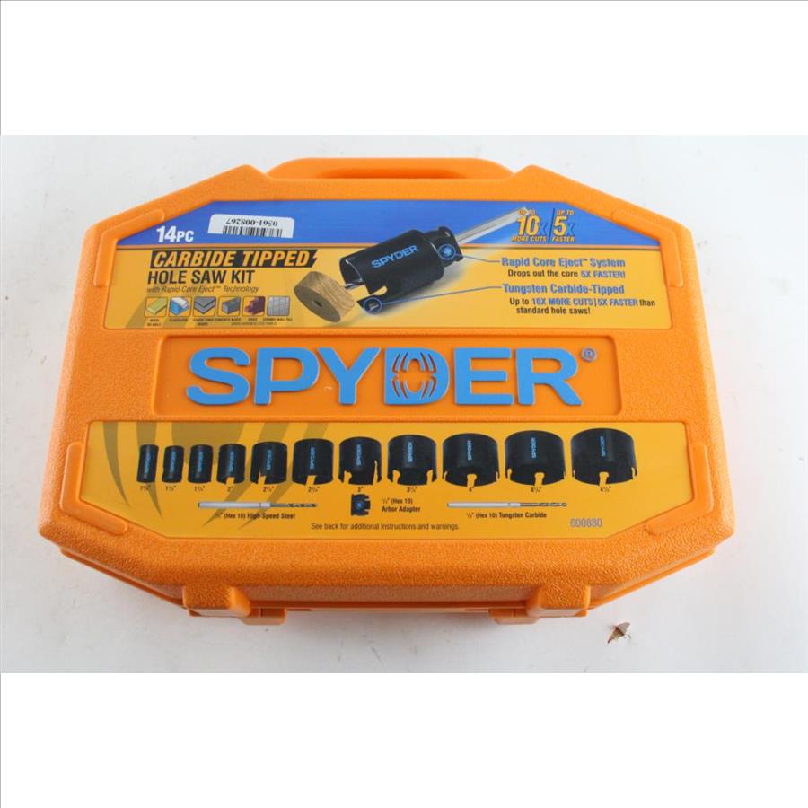 Spyder Carbide Tipped Hole Saw Kit Property Room