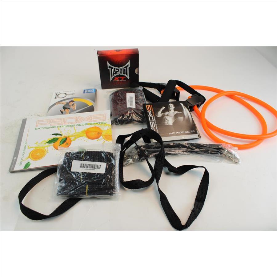 Tapout XT Workout Videos And Accessories Lot 5+ Pieces Property Room