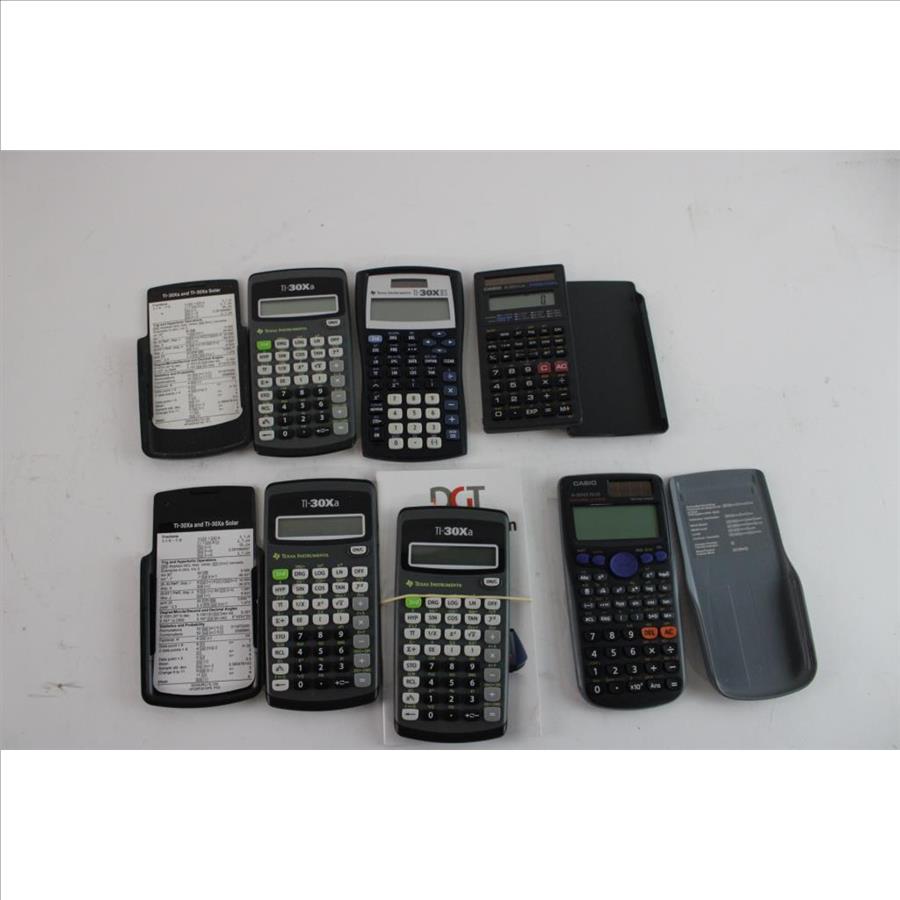 Texas Instruments & Casio Calculators, 6 Pieces Property Room