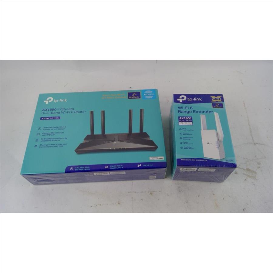 TP-Link AX1800 4-stream Dualband Wifi 6 Router And More 2 Pieces