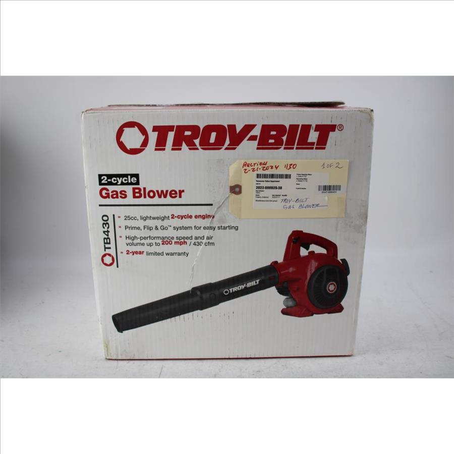 TroBilt 2cycle Gas Blower, TB430 Property Room