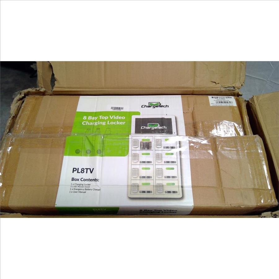 Used Chargetech 8 Bay Top Video Charging Locker Property Room